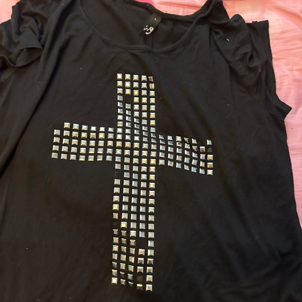 Black cross shirt